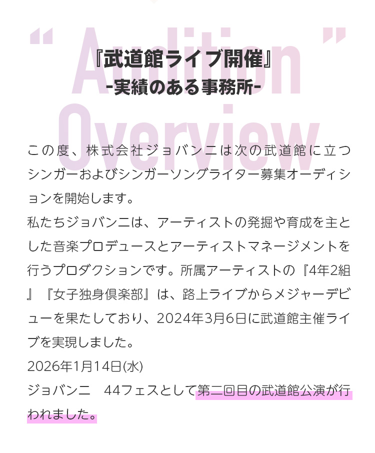 オーディション概要